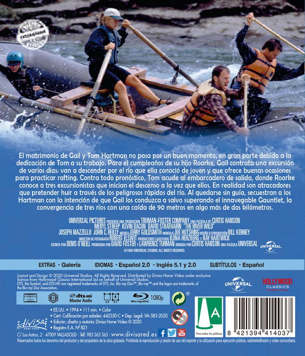 Más información de The River Wild (Río Salvaje) en Blu-ray