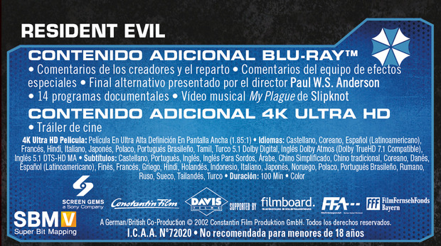 Nuevos detalles del pack con las 6 películas de Resident Evil en UHD 4K