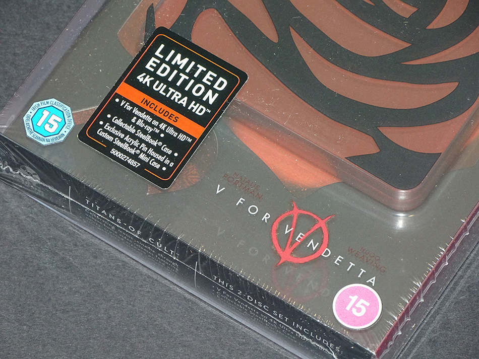 Fotografías de la edición Titans of Cult de V de Vendetta en UHD 4K (UK) 2