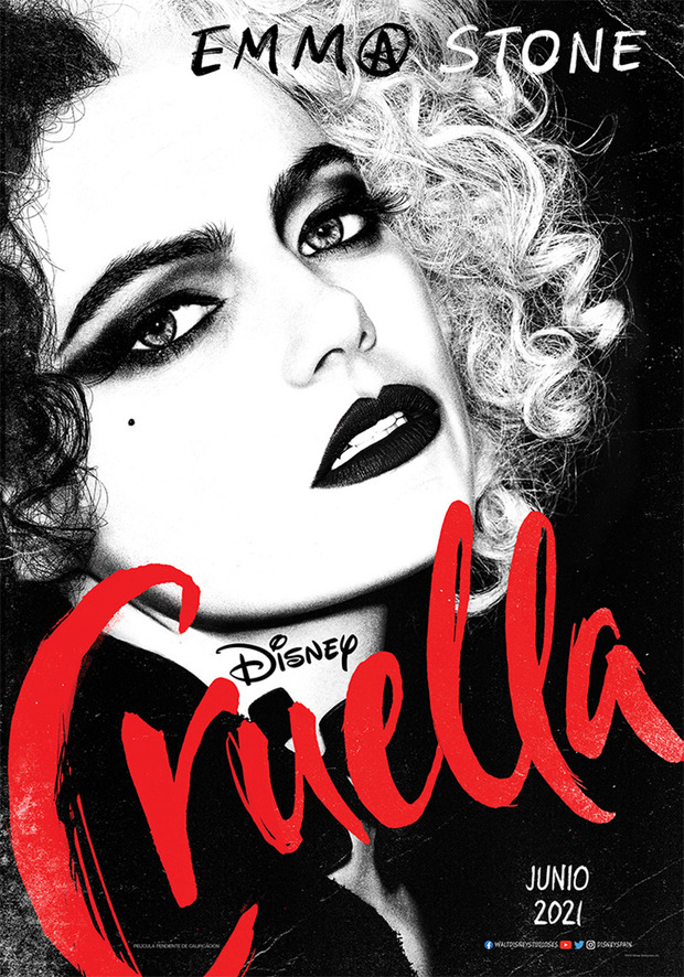 Teaser poster de la película Cruella con Emma Stone