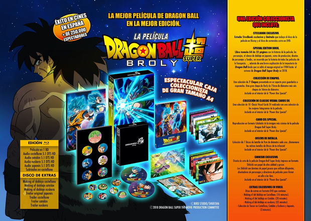 Detalles del Blu-ray de Dragon Ball Super Broly - Edición Coleccionista