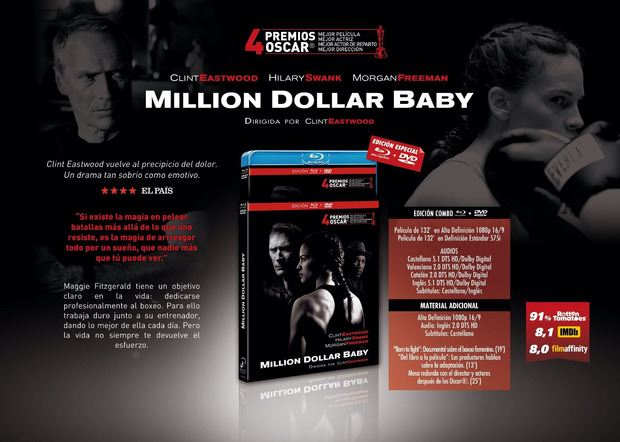 Detalles del Blu-ray de Million Dollar Baby