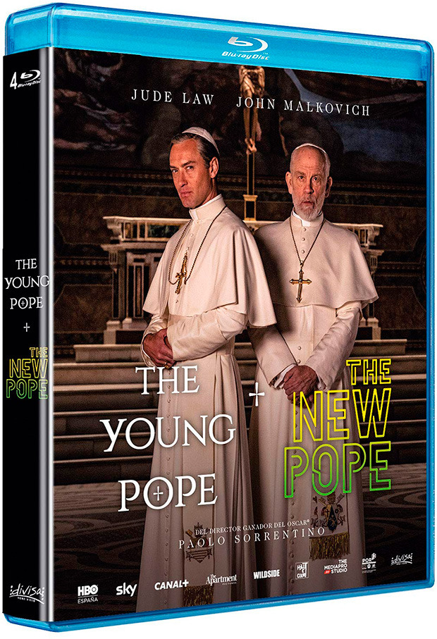 Diseño de la carátula de Pack The Young Pope + The New Pope en Blu-ray 1