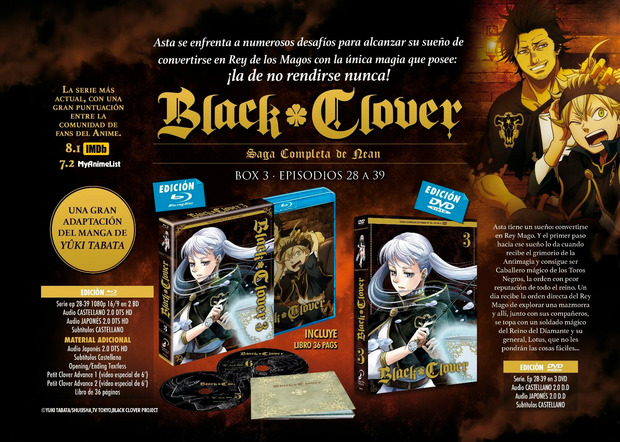 Datos de Black Clover - Box 3 en Blu-ray