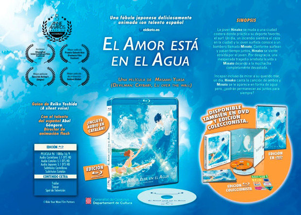 El Blu-ray sencillo de El Amor está en el Agua tendrá doblaje en catalán