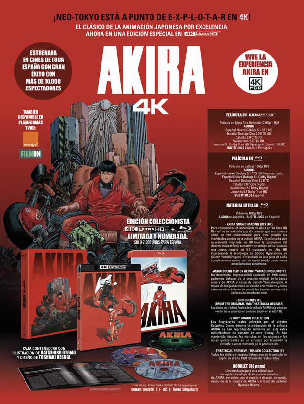 Selecta amplía la tirada limitada de Akira en 4K hasta las 2.000 unidades