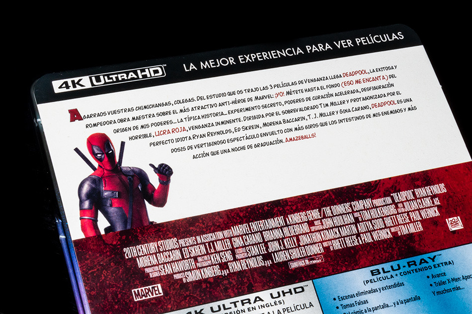 Fotografías del Steelbook lenticular de Deadpool en UHD 4K y Blu-ray 6