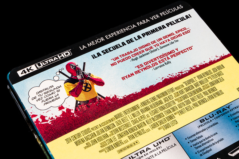 Fotografías del Steelbook lenticular de Deadpool 2 en UHD 4K y Blu-ray 6