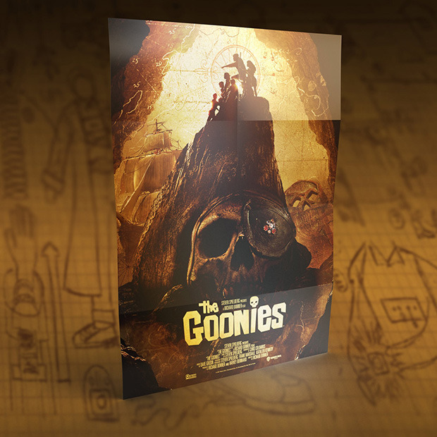 Diseño de la carátula de Los Goonies - Titans of Cult en Ultra HD Blu-ray 4