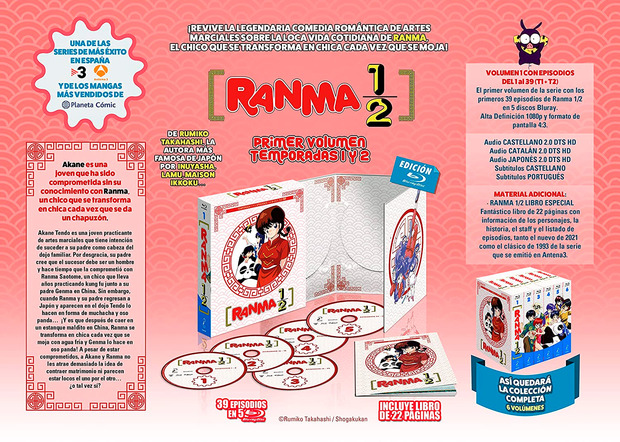 Todos los detalles del Box 1 de Ranma 1/2 en Blu-ray
