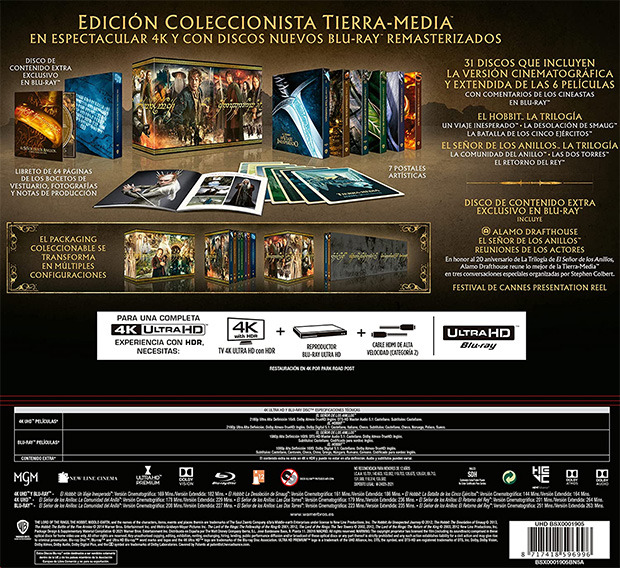 Edición coleccionista de la Tierra Media en 4K y Blu-ray en España