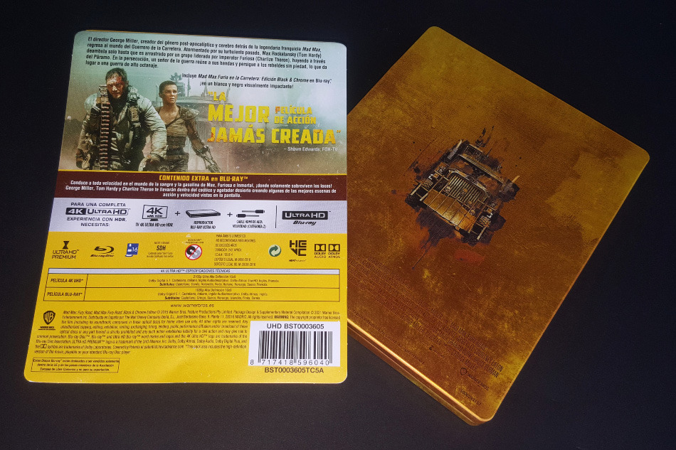 Fotografías del Steelbook de Mad Max: Furia en la Carreter en UHD 4K y Blu-ray 6