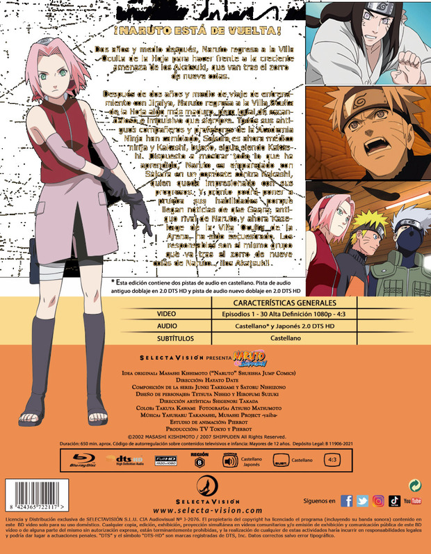 Datos de Naruto Shippuden - Box 1 (Edición Coleccionista) en Blu-ray 2