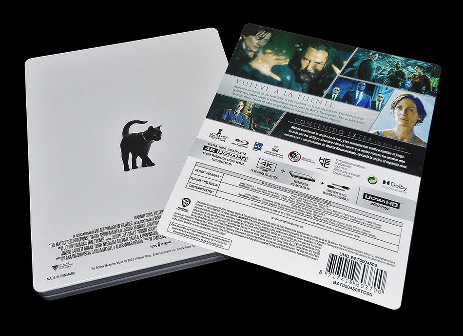 Fotografías del Steelbook de Matrix Resurrections en UHD 4K y Blu-ray 6