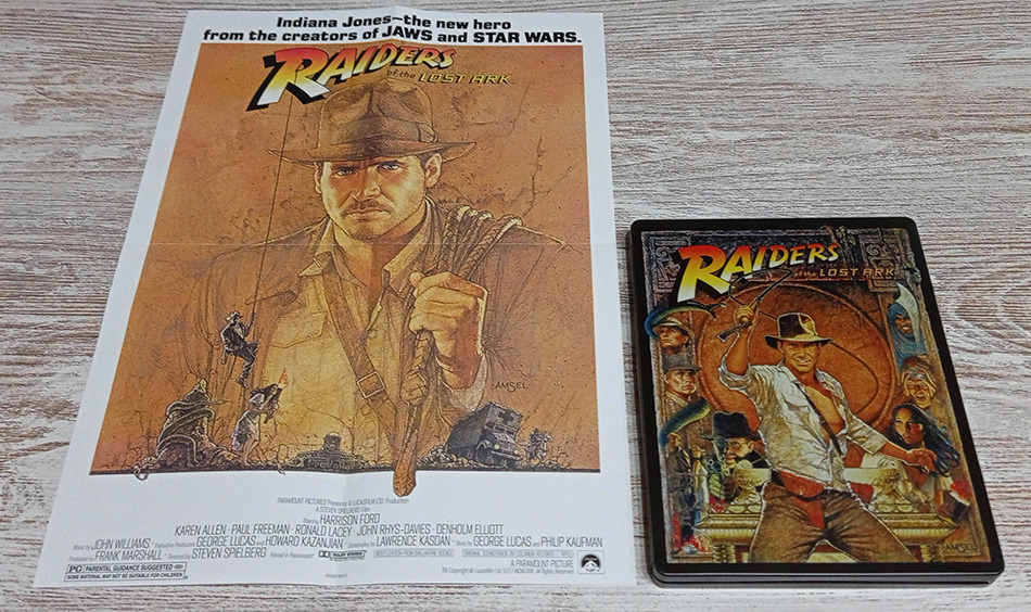 Fotografías del Steelbook de Indiana Jones en Busca del Arca Perdidaen UHD 4K y Blu-ray 15