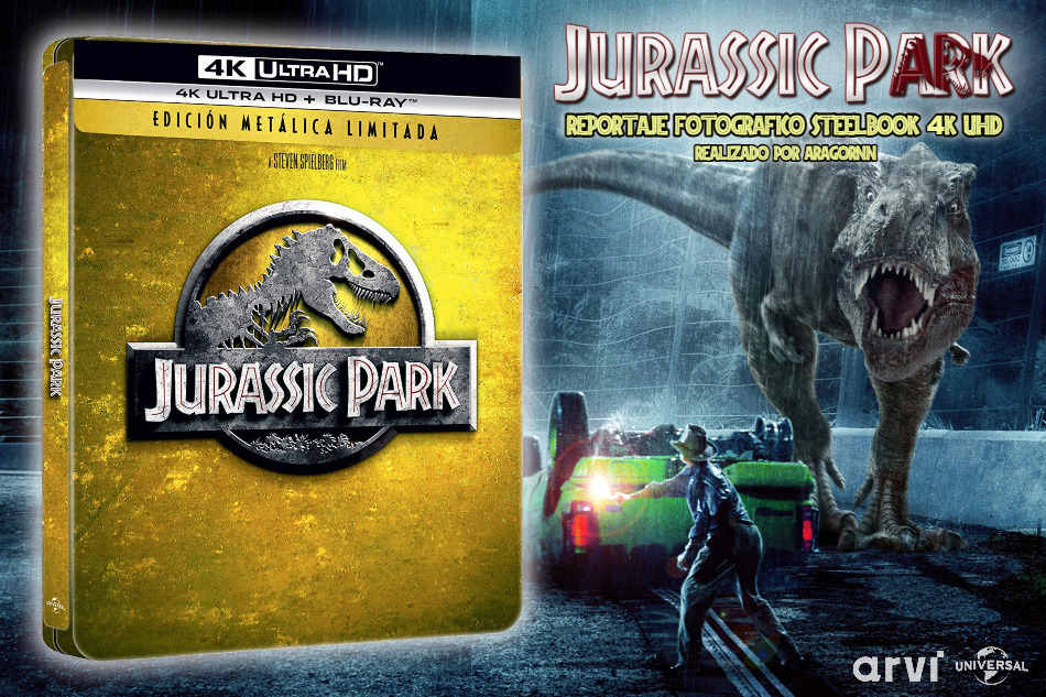 Fotografías del Steelbook de Jurassic Park en UHD 4K y Blu-ray 1