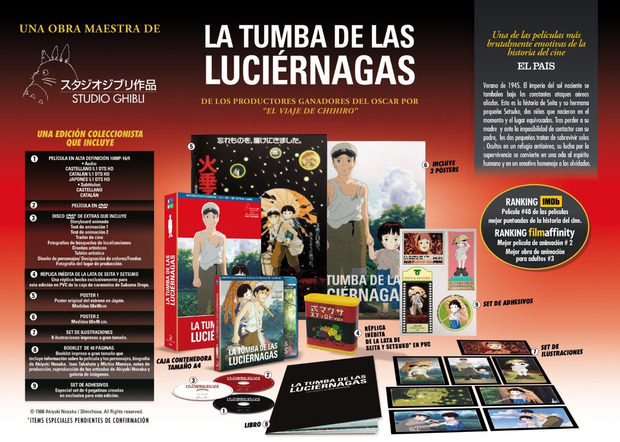 Nueva edición coleccionista de La Tumba de las Luciérnagas en Blu-ray