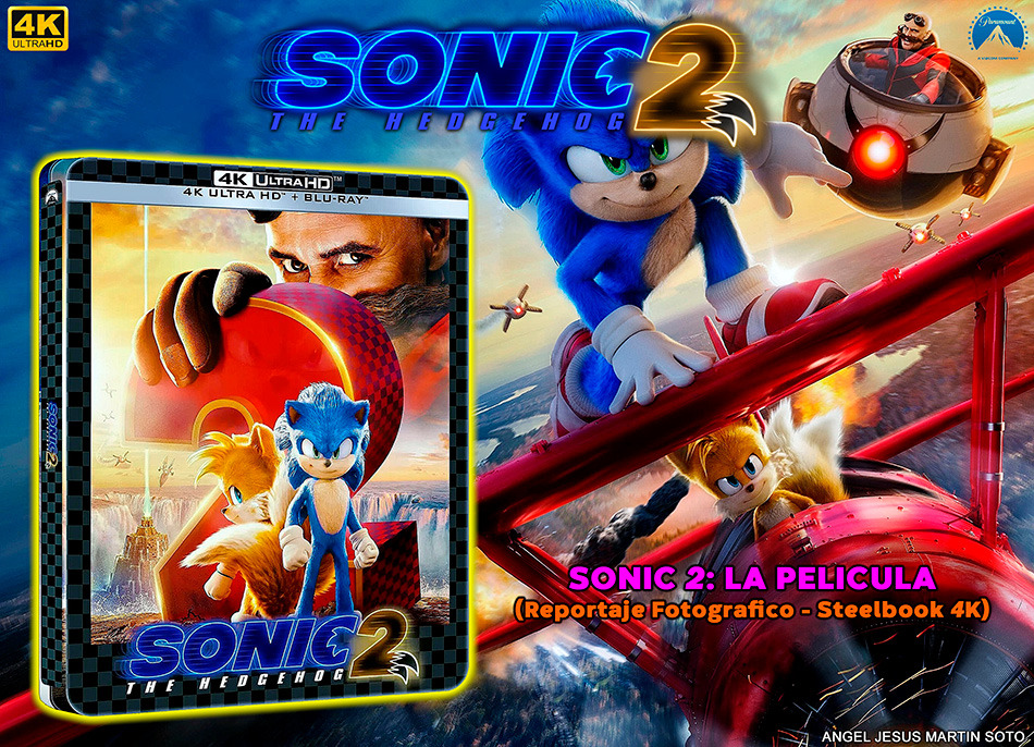 Fotografías del Steelbook de Sonic 2 en UHD 4K y Blu-ray 1