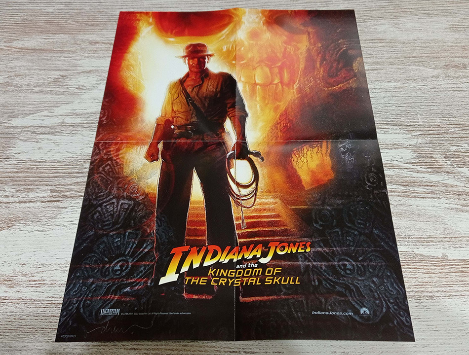 Fotografías del Steelbook de Indiana Jones y el Reino de la Calavera de Cristal en UHD 4K y Blu-ray 16