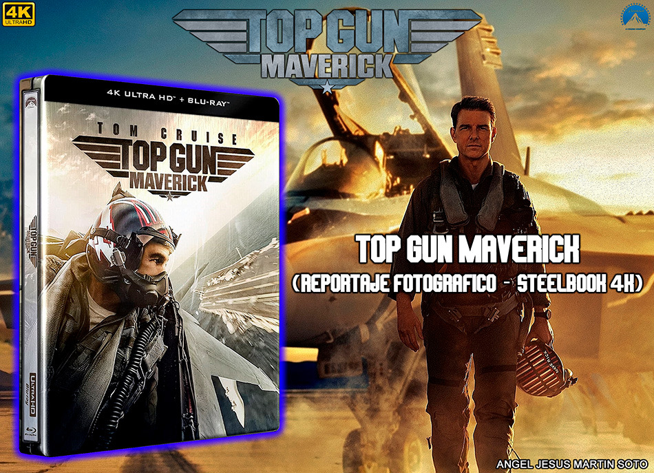 Fotografías del Steelbook ocre de Top Gun: Maverick en UHD 4K y Blu-ray 1