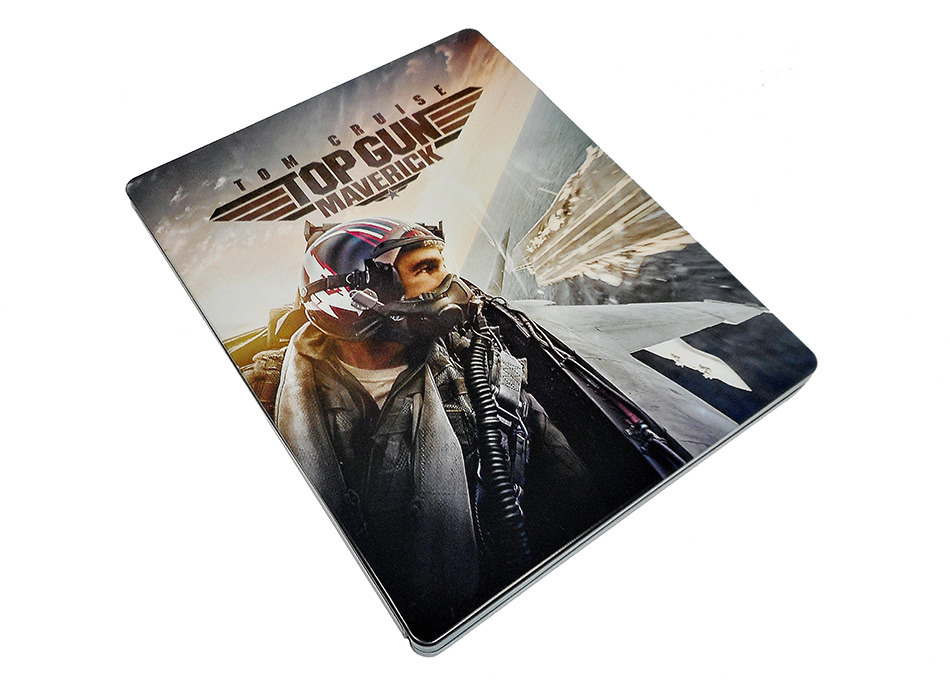 Fotografías del Steelbook ocre de Top Gun: Maverick en UHD 4K y Blu-ray 9