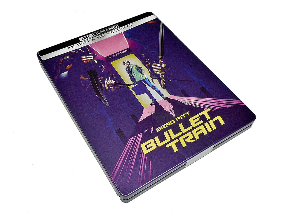 Fotografías del Steelbook con postales de Bullet Train en UHD 4K y Blu-ray 2