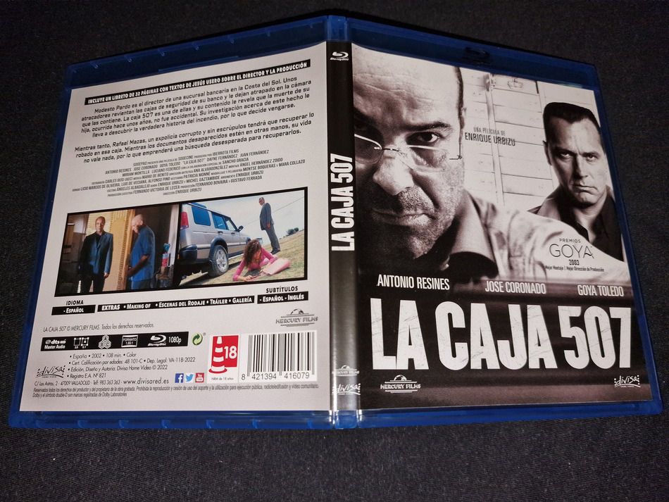 Fotografías de la edición con funda y libreto de La Caja 507 en Blu-ray 10