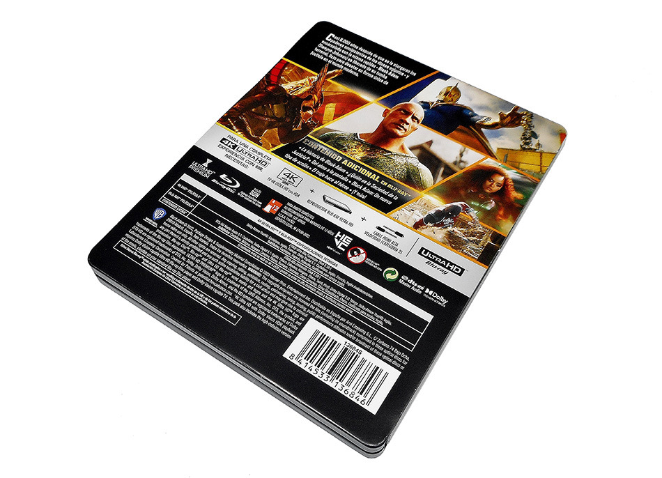 Fotografías del Steelbook de Black Adam en UHD 4K y Blu-ray 5