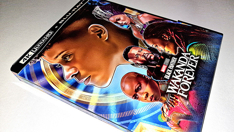 Fotografías del Steelbook de Black Panther: Wakanda Forever en UHD 4K y Blu-ray (diseño Wakanda)