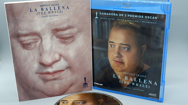 Fotografías de la edición con funda de La Ballena (The Whale) en Blu-ray