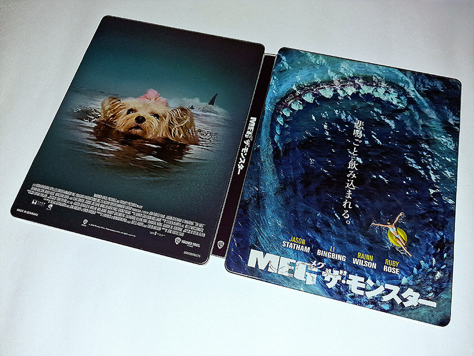 Fotografías del Steelbook de Megalodón en UHD 4K y Blu-ray 10