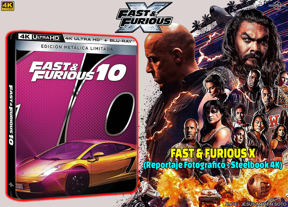 Fotografías del Steelbook de Fast & Furious X en UHD 4K y Blu-ray 1