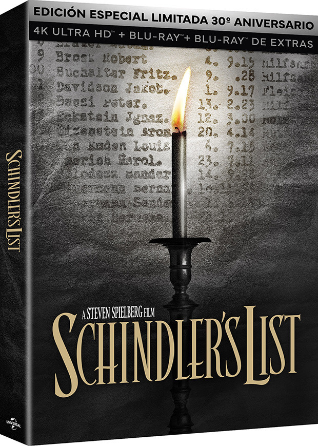 Detalles del Ultra HD Blu-ray de La Lista de Schindler - Edición 30º Aniversario 2