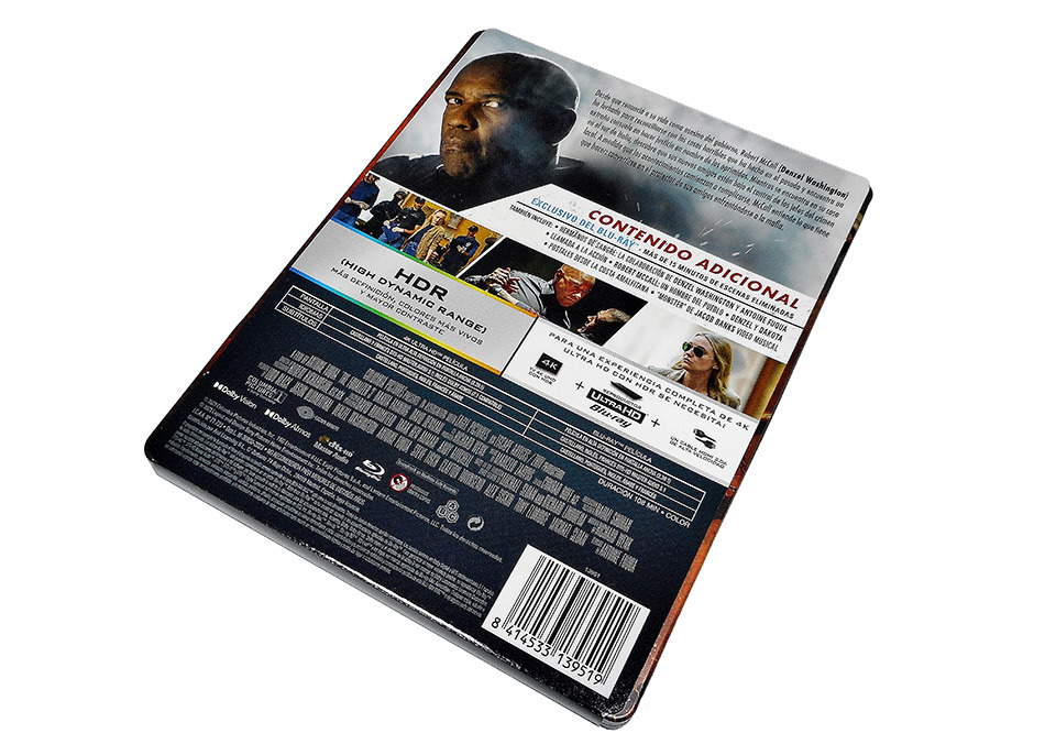 Fotografías del Steelbook de The Equalizer 3 en UHD 4K y Blu-ray 5