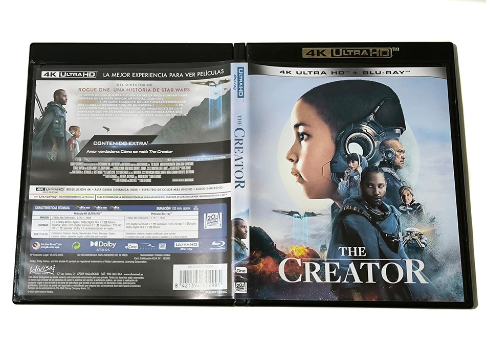 Fotografías de la edición con funda de The Creator en UHD 4K y Blu-ray 9