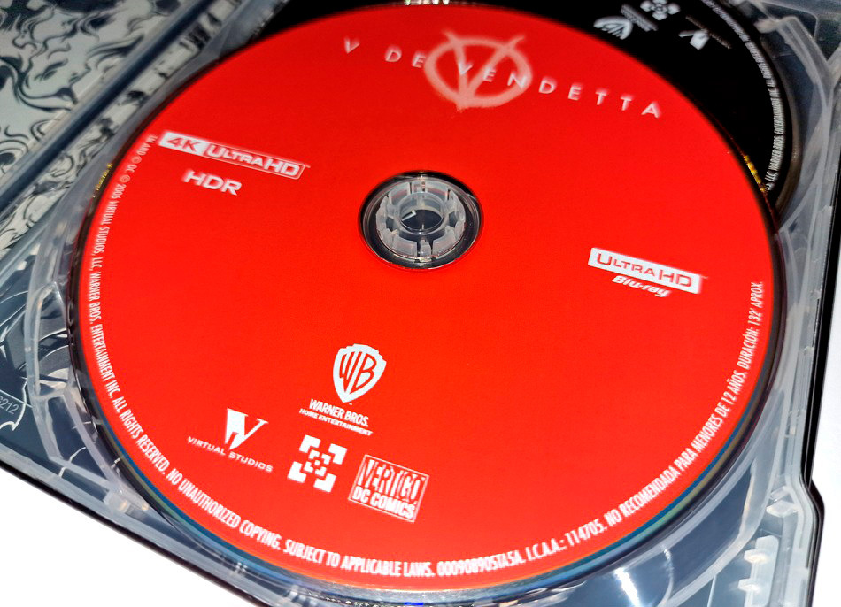 Fotografías del Steelbook de V de Vendetta en UHD 4K y Blu-ray 12