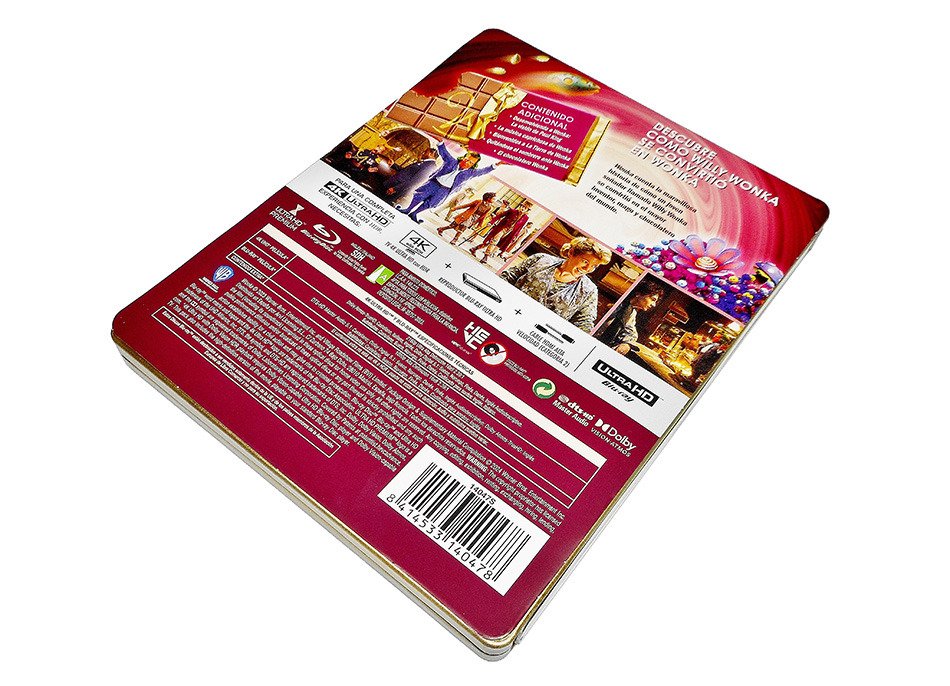 Fotografías del Steelbook de Wonka en UHD 4K y Blu-ray 5