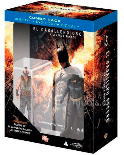 El Caballero Oscuro: La Leyenda Renace Blu-ray con dos figuras
