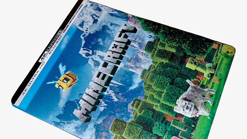 Fotografías del Steelbook de Una Película de Minecraft en UHD 4K y Blu-ray