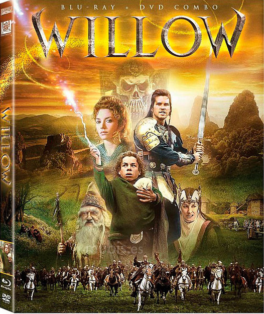 Diseño de la carátula de Willow en Blu-ray