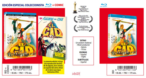 Estreno de El Cid y otras dos películas de Samuel Bronston en Blu-ray
