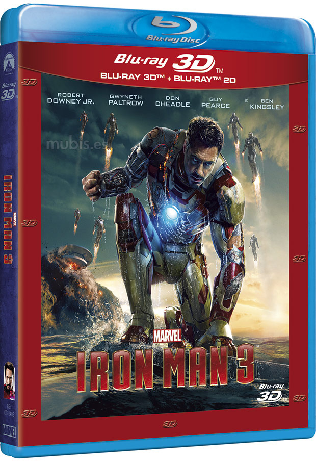 Diseños de Iron Man 3 en Blu-ray, Blu-ray 3D y Steelbook