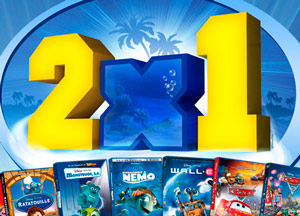 Promoción 2x1 en películas de Pixar en Blu-ray (última semana)