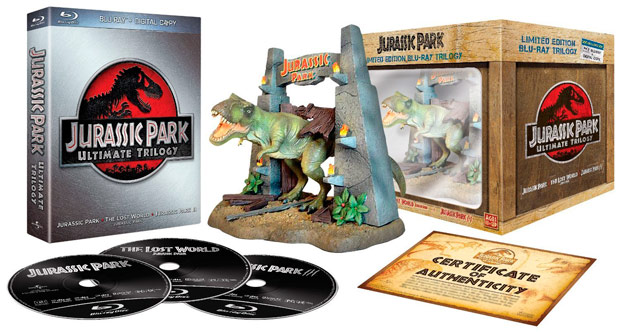 Oferta: Trilogía Jurassic Park en Blu-ray con figura de T-Rex