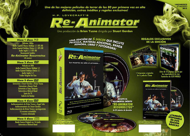 Detalles del Blu-ray de Re-Animator