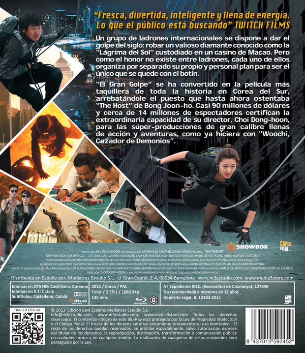 Fecha y detalles de El Gran Golpe en Blu-ray, nº1 en Corea