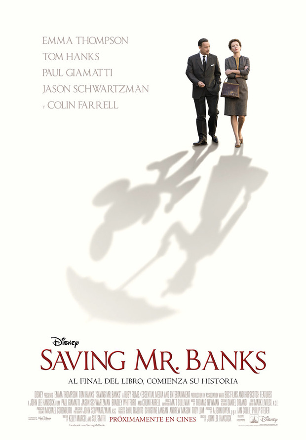 Cartel español de Saving Mr. Banks con Tom Hanks y Emma Thompson