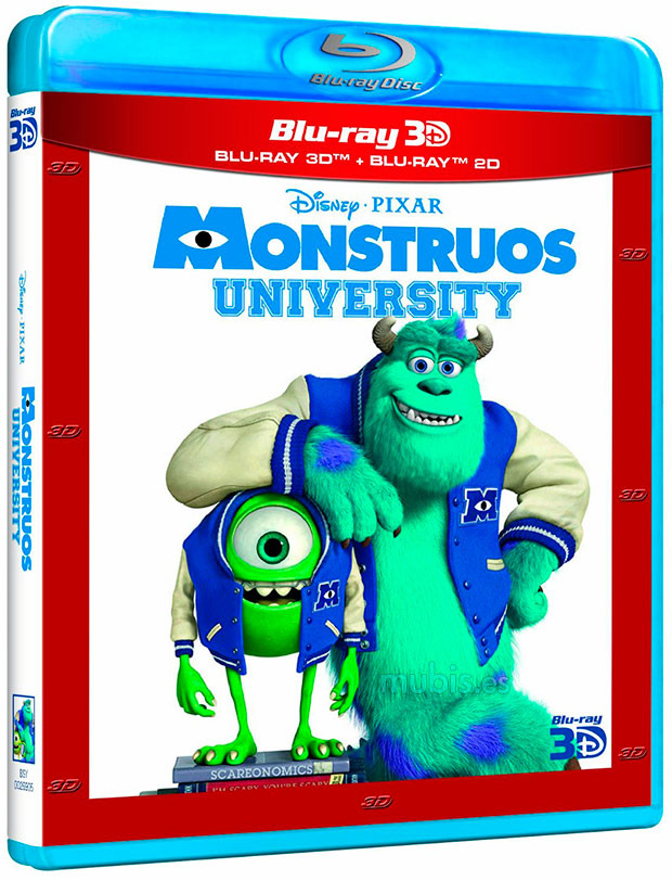 Diseño de las carátulas de Monstruos University en Blu-ray