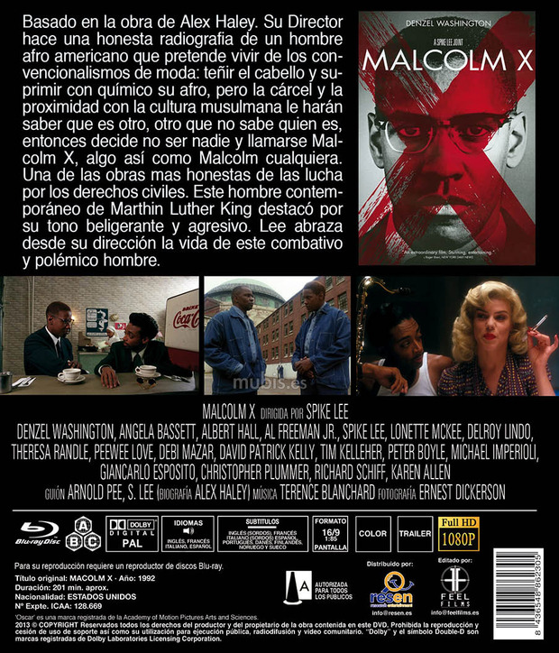 Detalles del Blu-ray de Malcolm X