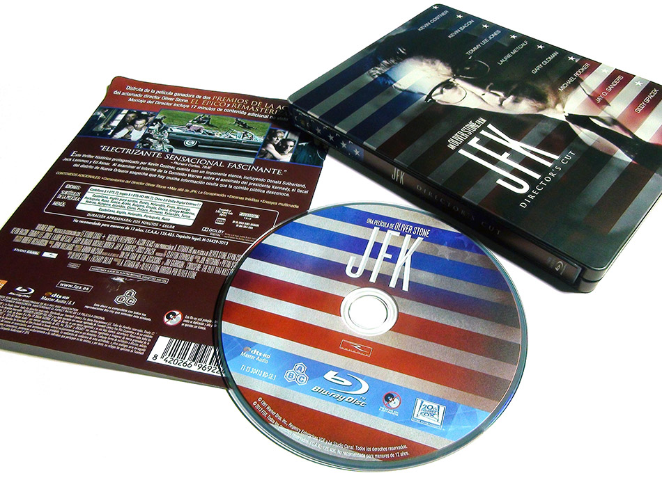 Fotografías del Steelbook de JFK en Blu-ray
